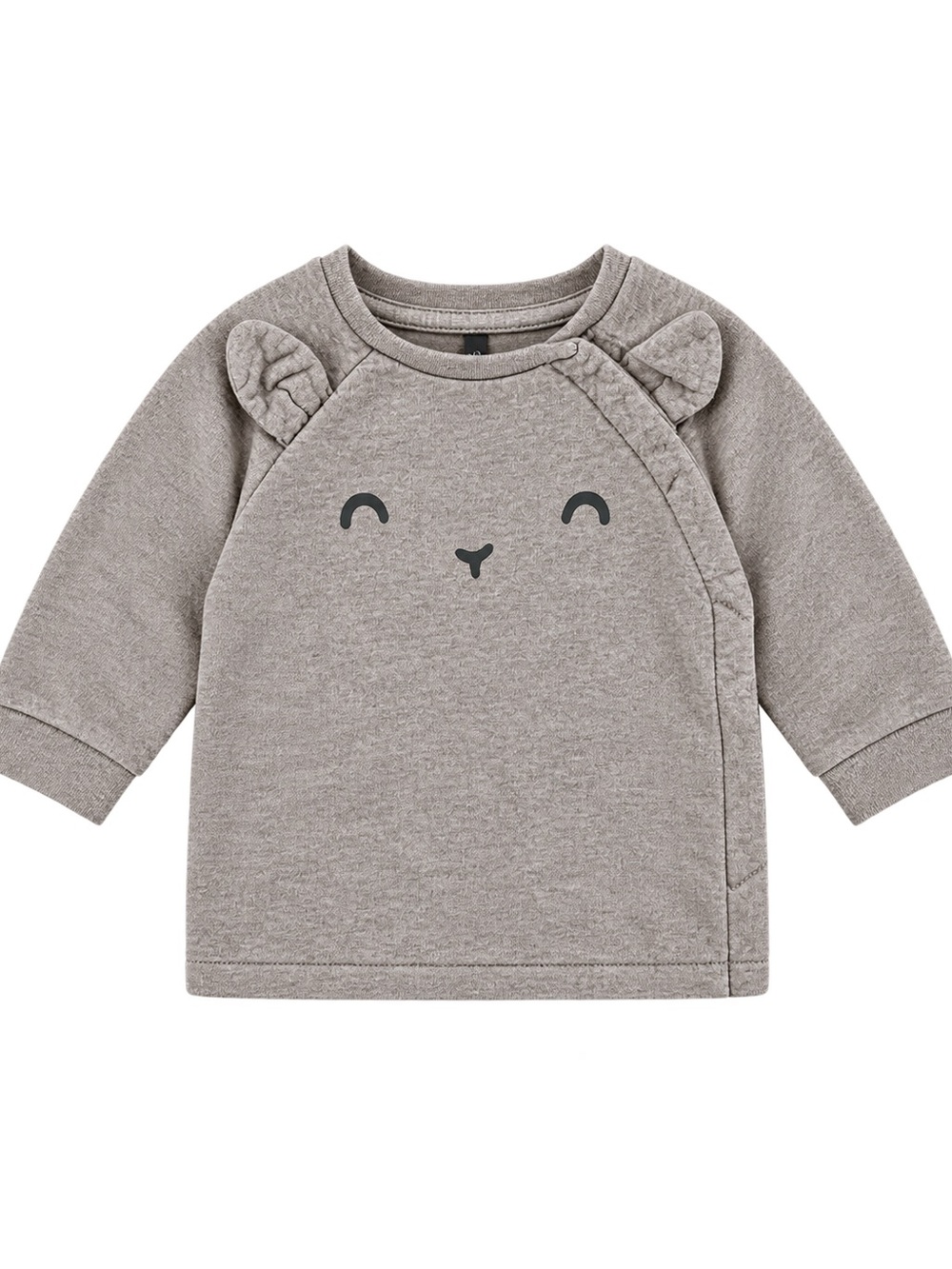 H&M Baby Gray Animal Face 3D Ear Sweatshirt Top 6-9M